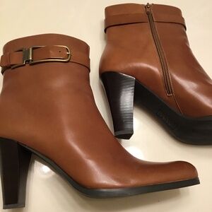 FRANCO SARTO CARAMEL BOOTS WOMENS